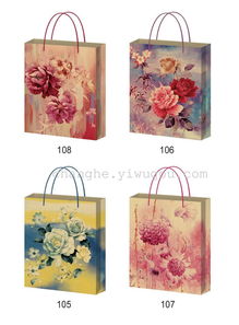 廠家直銷花系列禮品袋 牛皮紙手提袋，為花卉銷售增添優(yōu)雅風(fēng)采